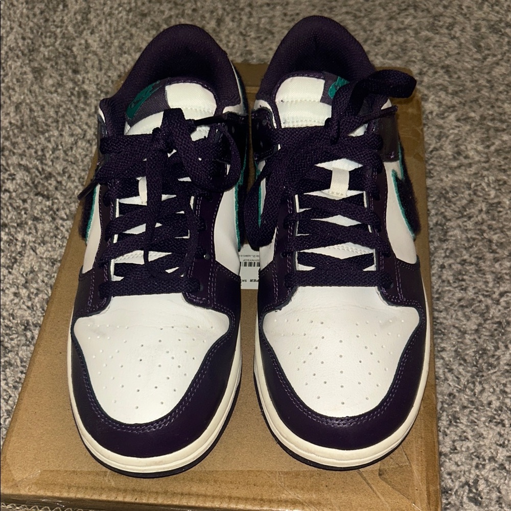 Nike Dunk Low Retro Shoes - Purple and White